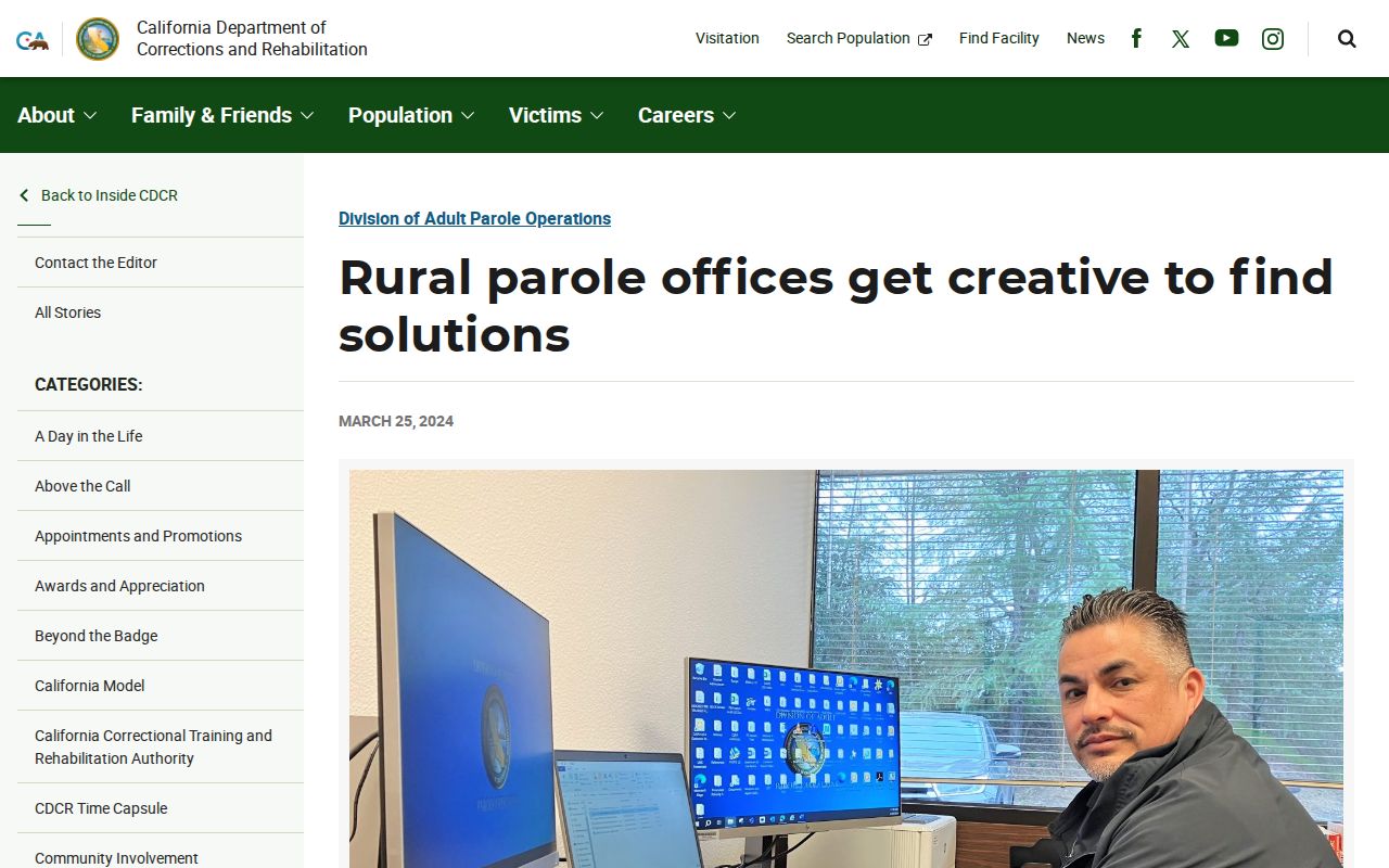 Trinity County probation and parole Redding rural parole office source